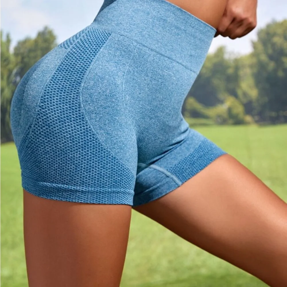 SHEIN Sport Studio Seamless Tummy Control Sports Shorts high waisted shorts - Picture 2 of 10